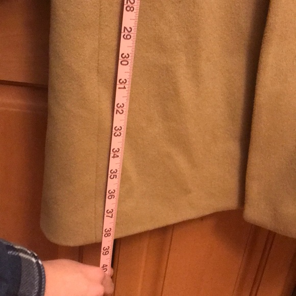 Tan wool coat size 4p - Picture 6 of 7